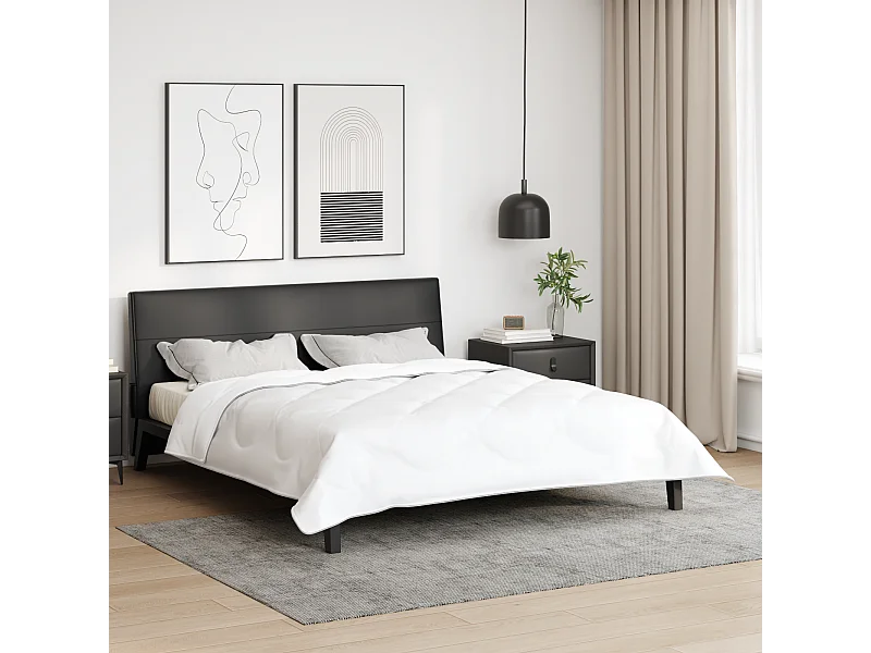 Couettes & Duvets | Couverture Blanc 240 x 220 cm Microfibre