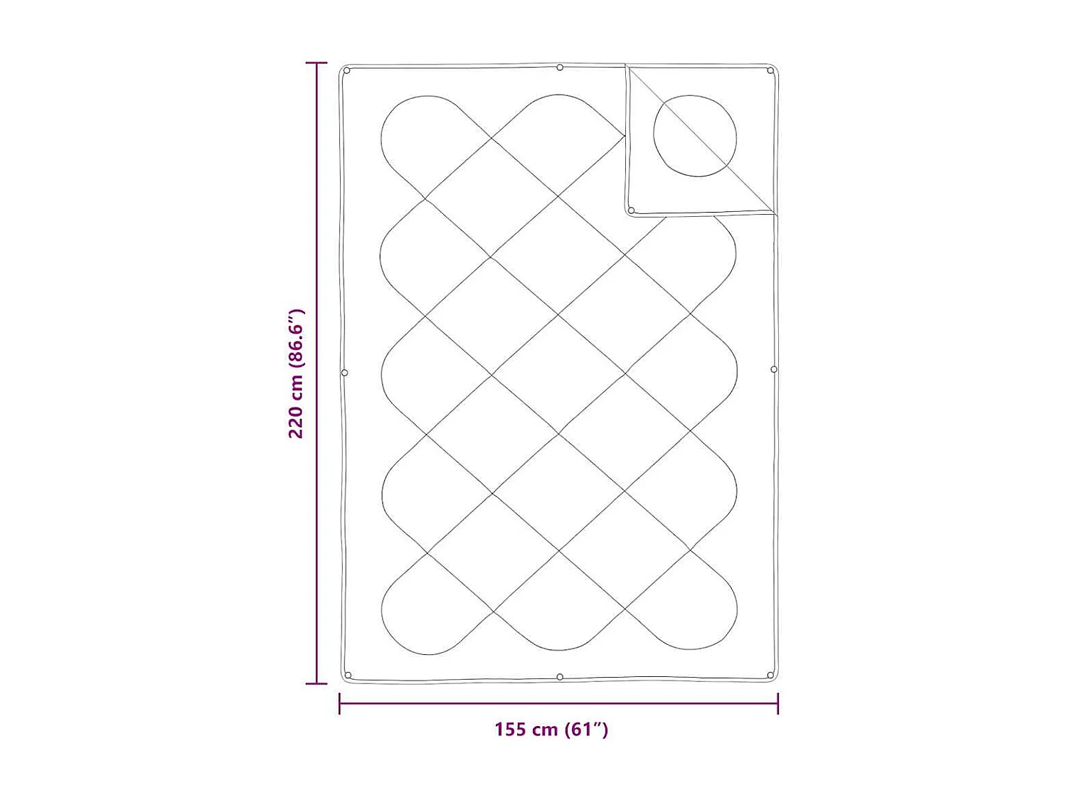 Couettes & Duvets | Couverture Blanc 155 x 220 cm Microfibre