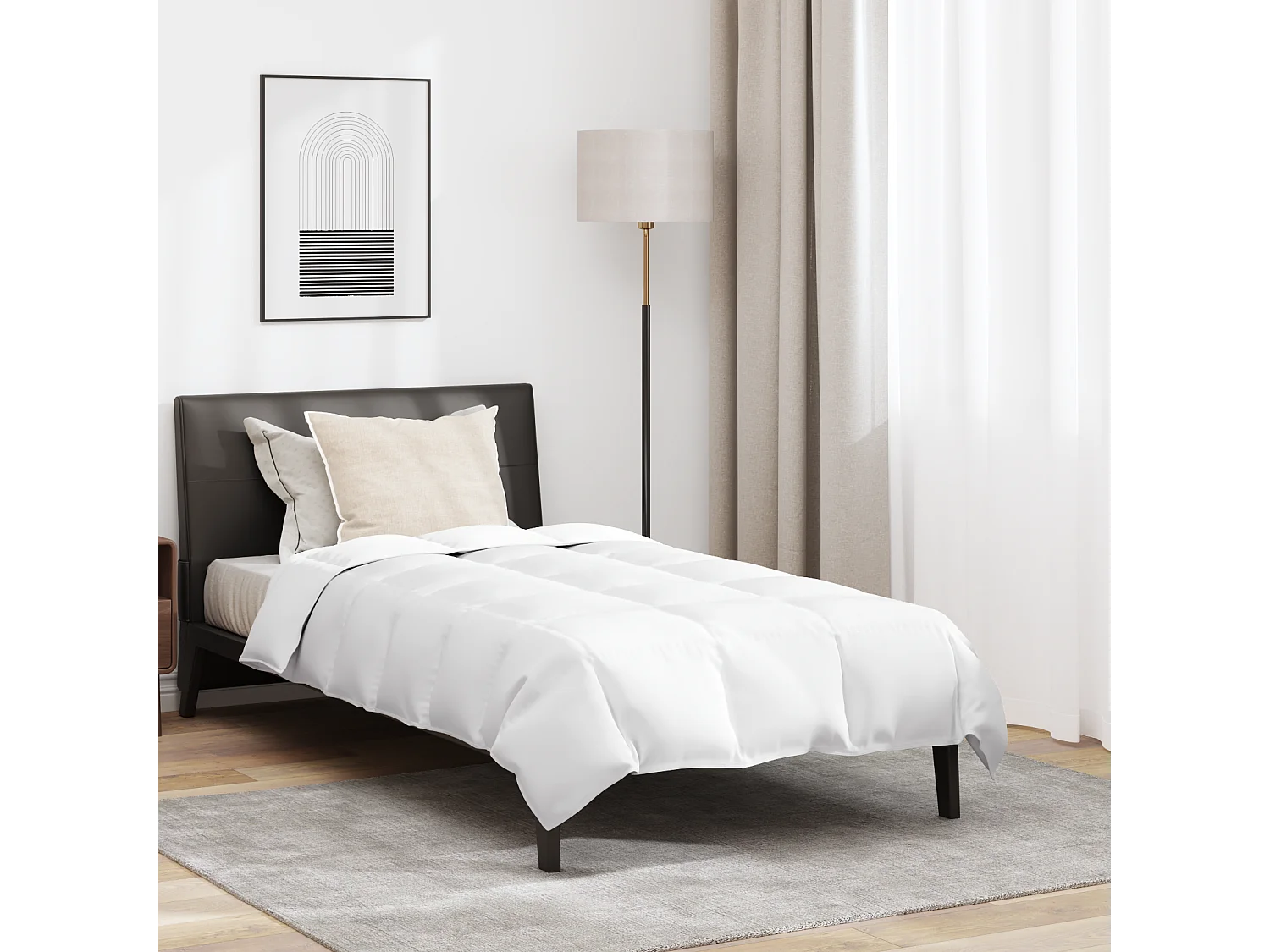 Couette | Duvet | Couverture Autre avec oreiller 2 pcs Blanc 135 x 220 cm Bas
