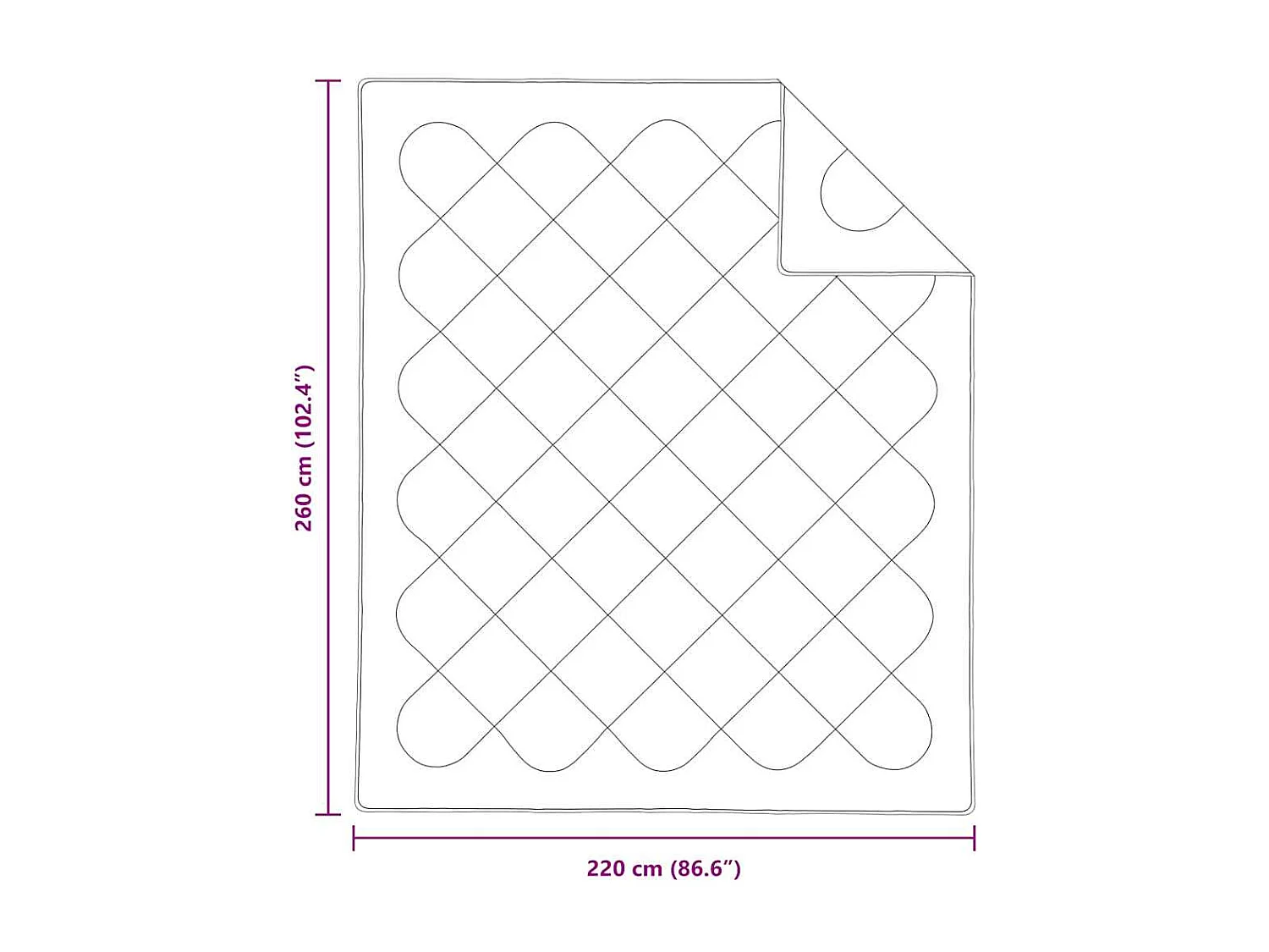 Couettes & Duvets | Couverture Blanc 260 x 220 cm Microfibre