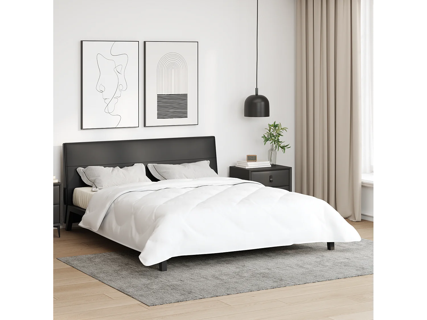 Couettes & Duvets | Couverture Blanc 260 x 220 cm Microfibre