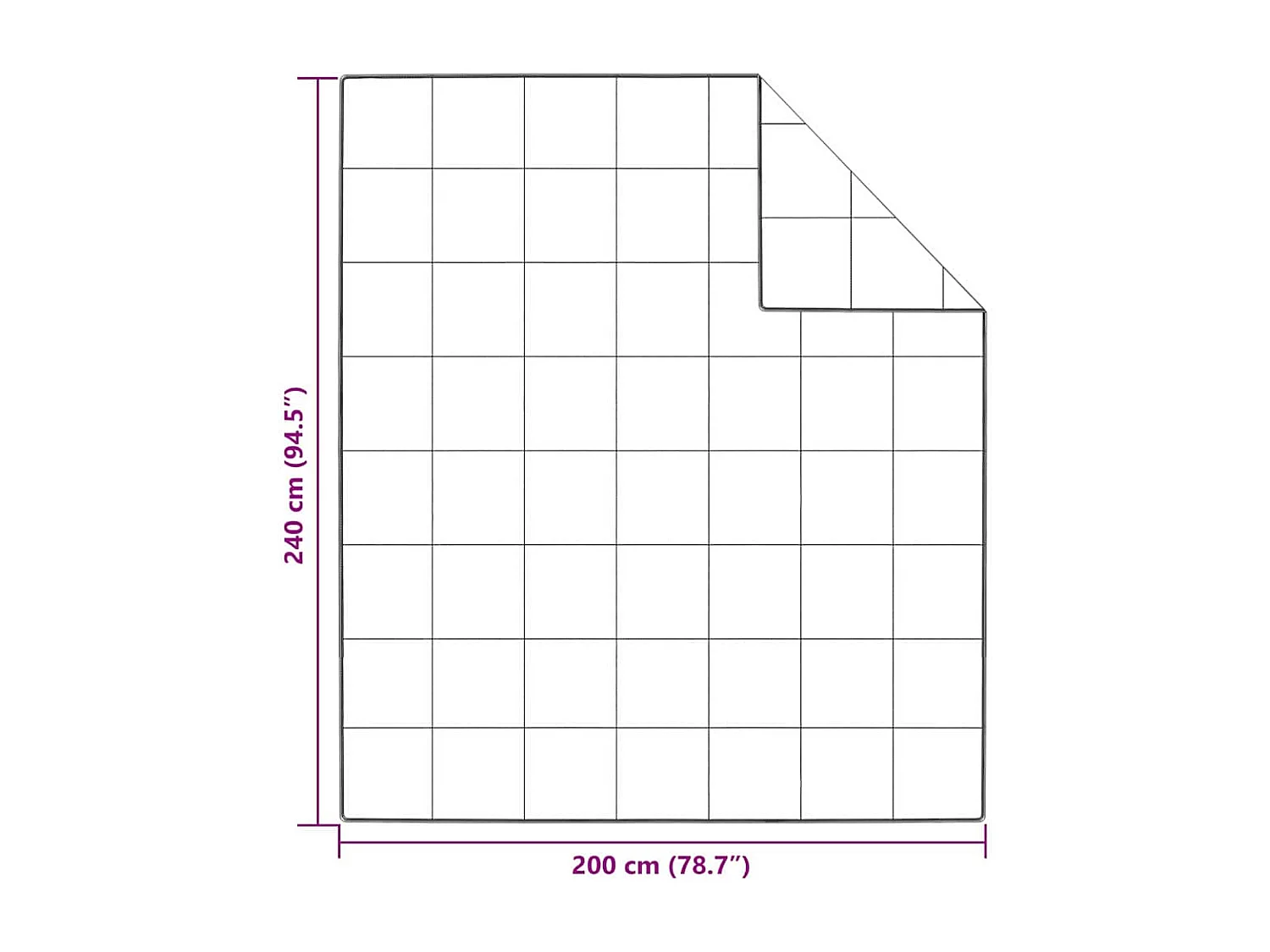 Duvet d'hiver | Couette Blanc 200 x 240 cm Bas