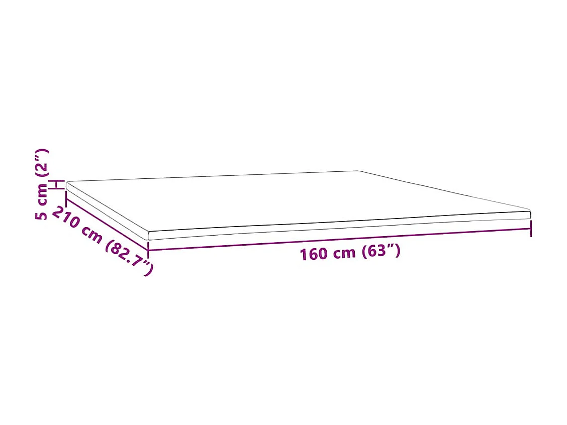 Surmatelas  | Coussin de Matelas 160x210x5 cm
