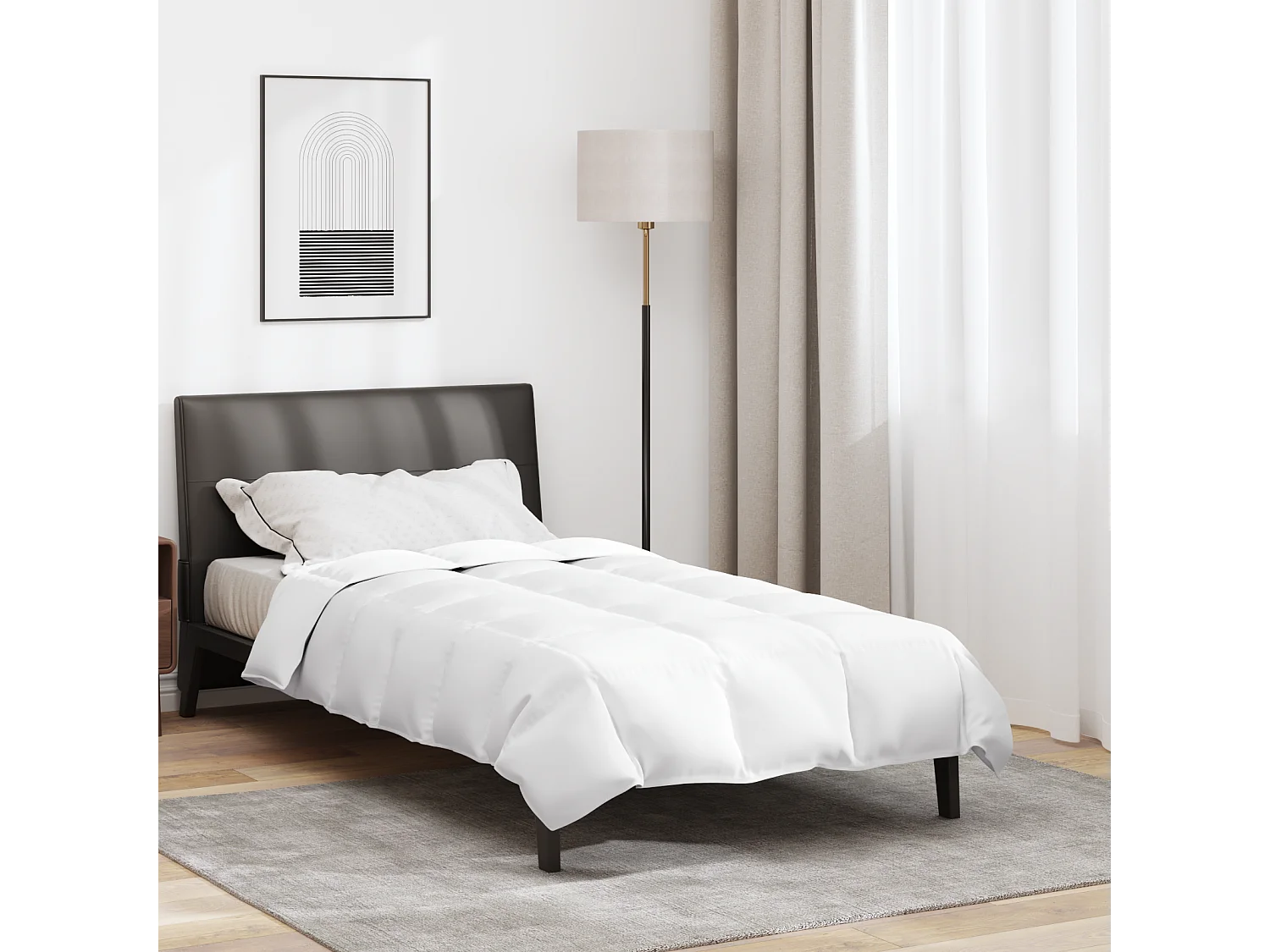 Couettes & Duvets | Couverture Blanc 155 x 220 cm Bas