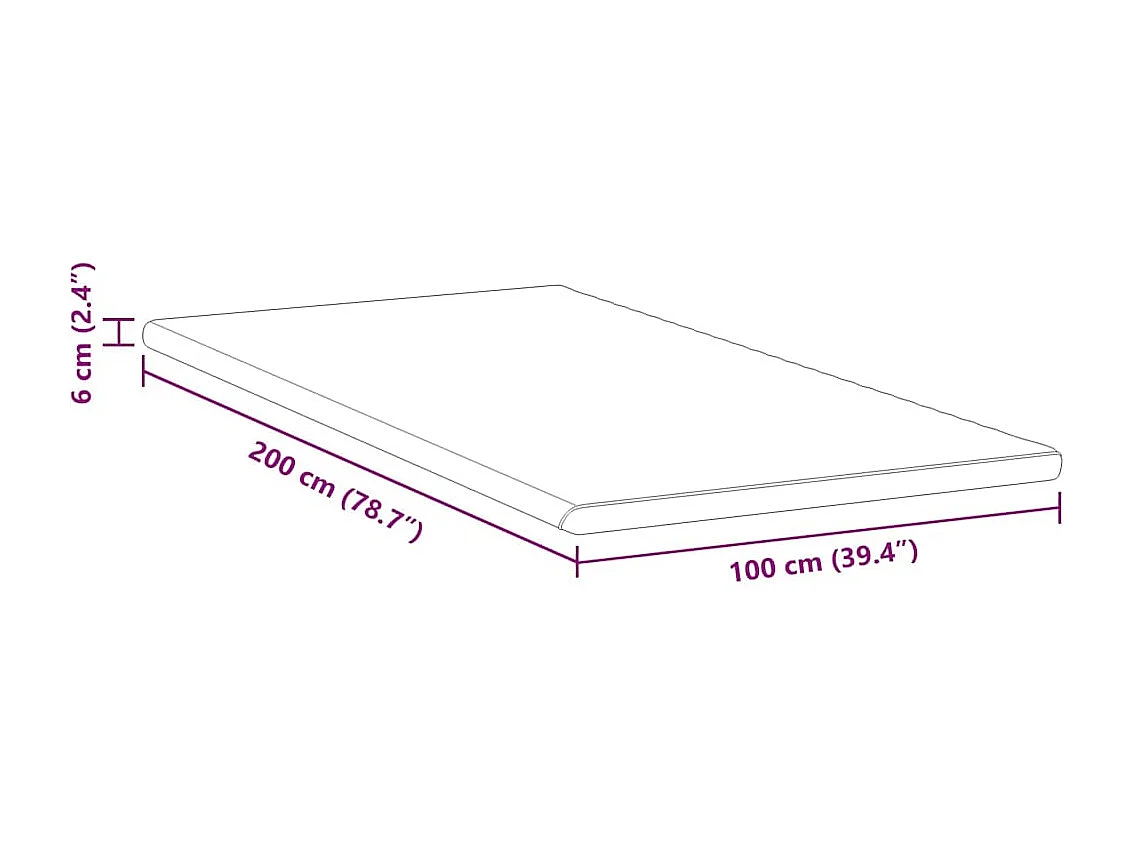 Surmatelas  | Coussins de Matelas | Couvre-matelas Other Blanc et vert 100 x 200 cm