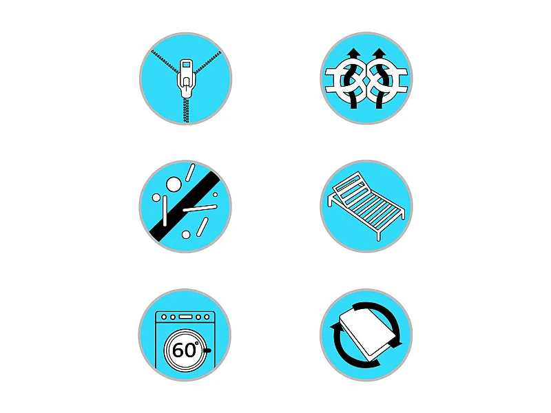 Surmatelas  | Coussin de Matelas 160 x 200 cm Mousse froide Profil d'œuf 6 cm