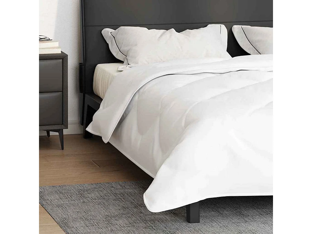 Couettes & Duvets | Couverture Blanc 240 x 200 cm Microfibre