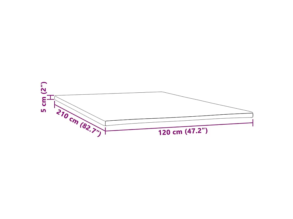 Surmatelas  | Coussin de Matelas 120x210x5 cm
