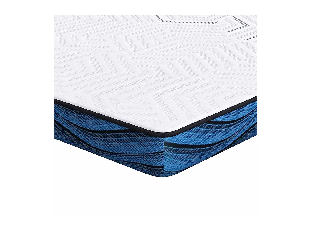 Surmatelas  | Coussins de Matelas | Couvre-matelas Blanc et Bleu 140 x 200 cm