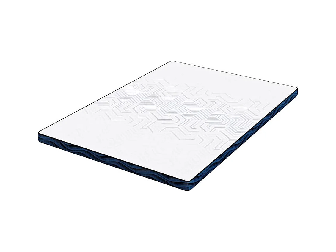 Surmatelas  | Coussins de Matelas | Couvre-matelas Blanc et Bleu 140 x 200 cm