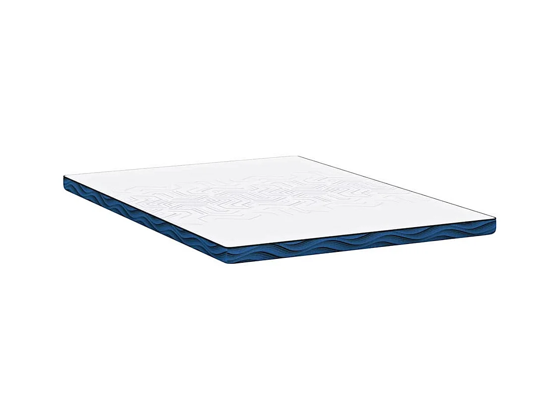 Surmatelas  | Coussins de Matelas | Couvre-matelas Blanc et Bleu 140 x 200 cm