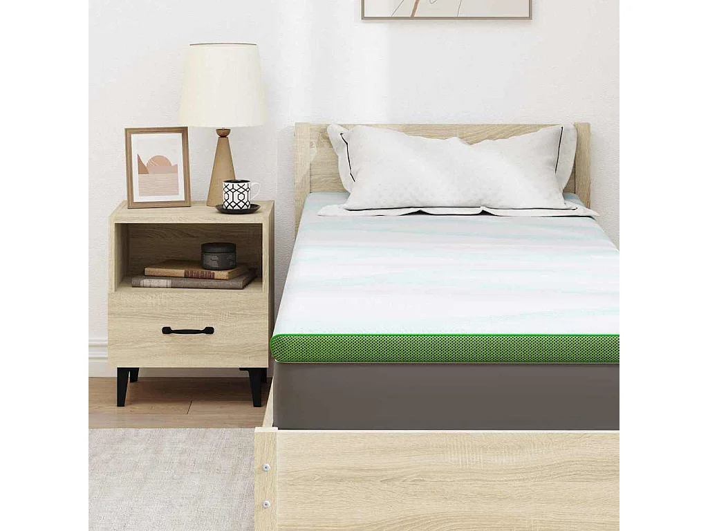 Surmatelas  | Coussins de Matelas | Couvre-matelas Other Blanc et vert 80 x 200 cm