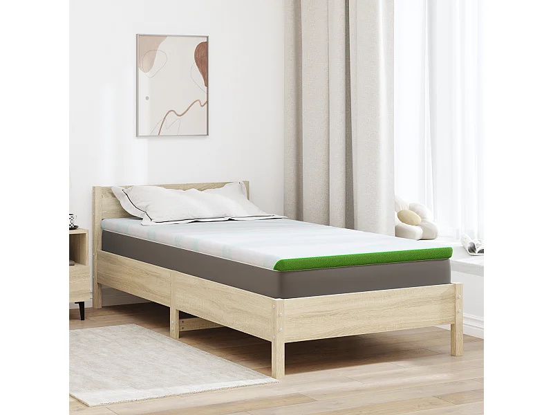 Surmatelas  | Coussins de Matelas | Couvre-matelas Blanc et vert 100 x 200 cm