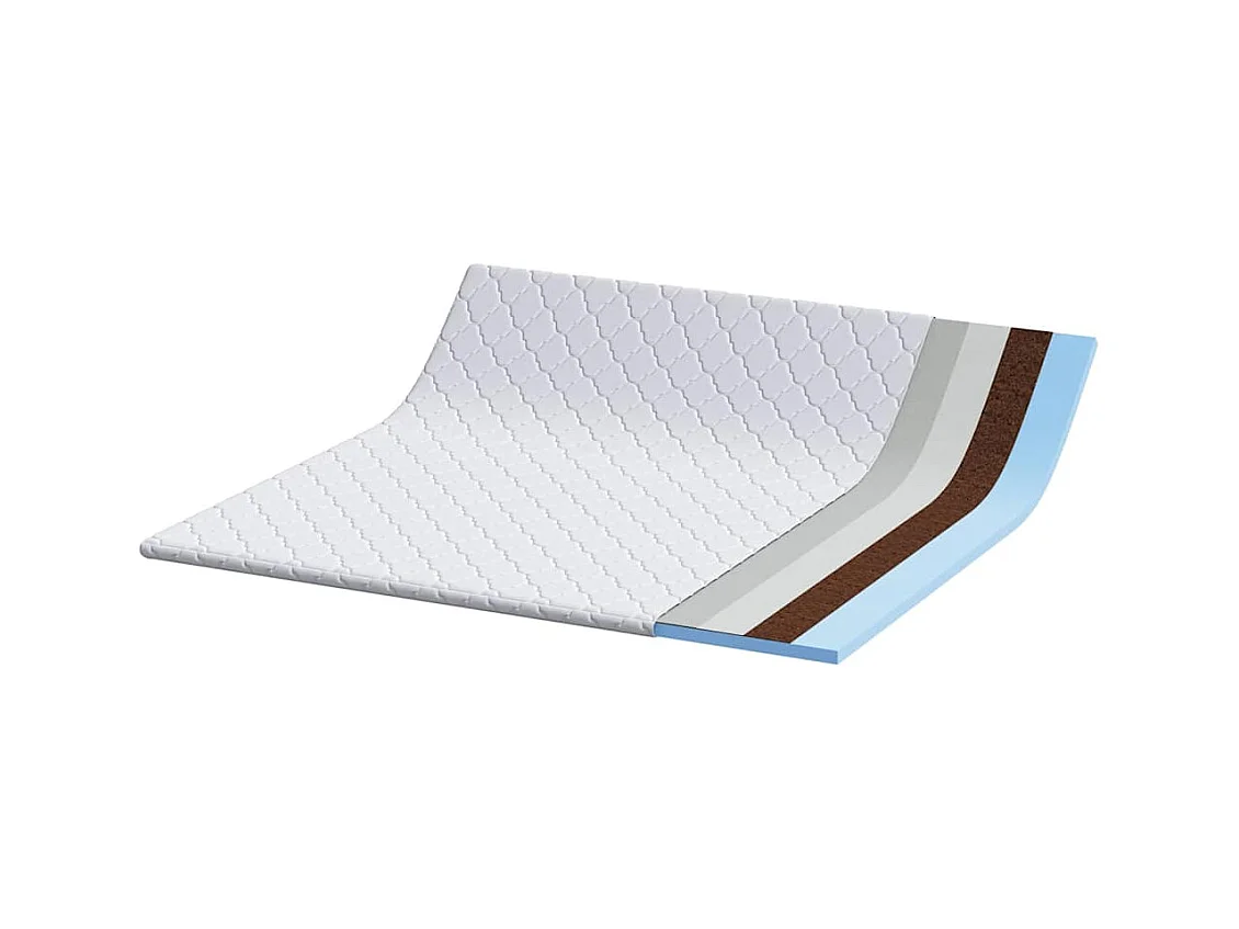 Surmatelas  | Coussins de Matelas | Couvre-matelas Blanc 200 x 200 cm Polyester sans colle