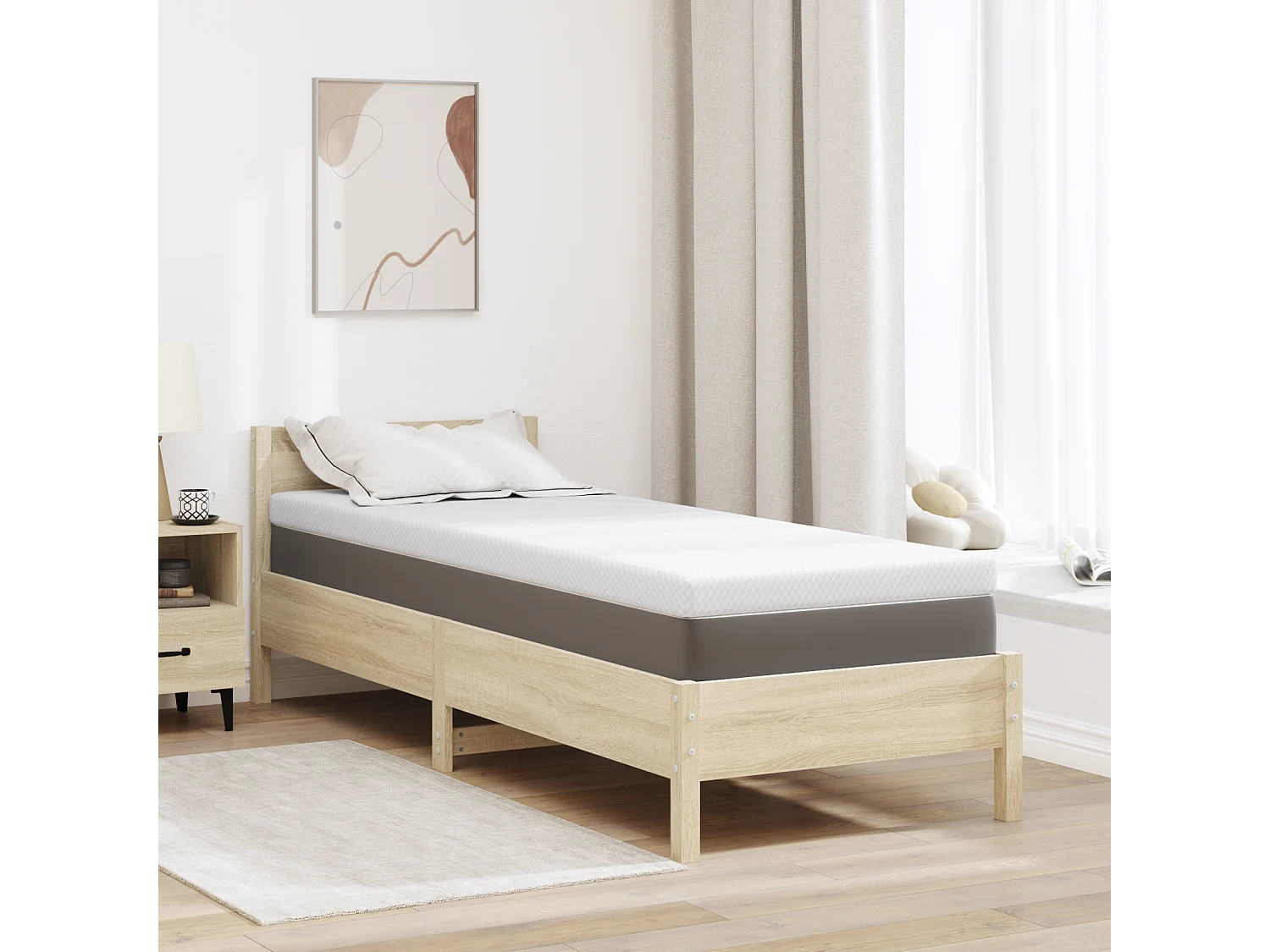 Surmatelas  | Coussins de Matelas | Couvre-matelas Blanc 80 x 200 cm