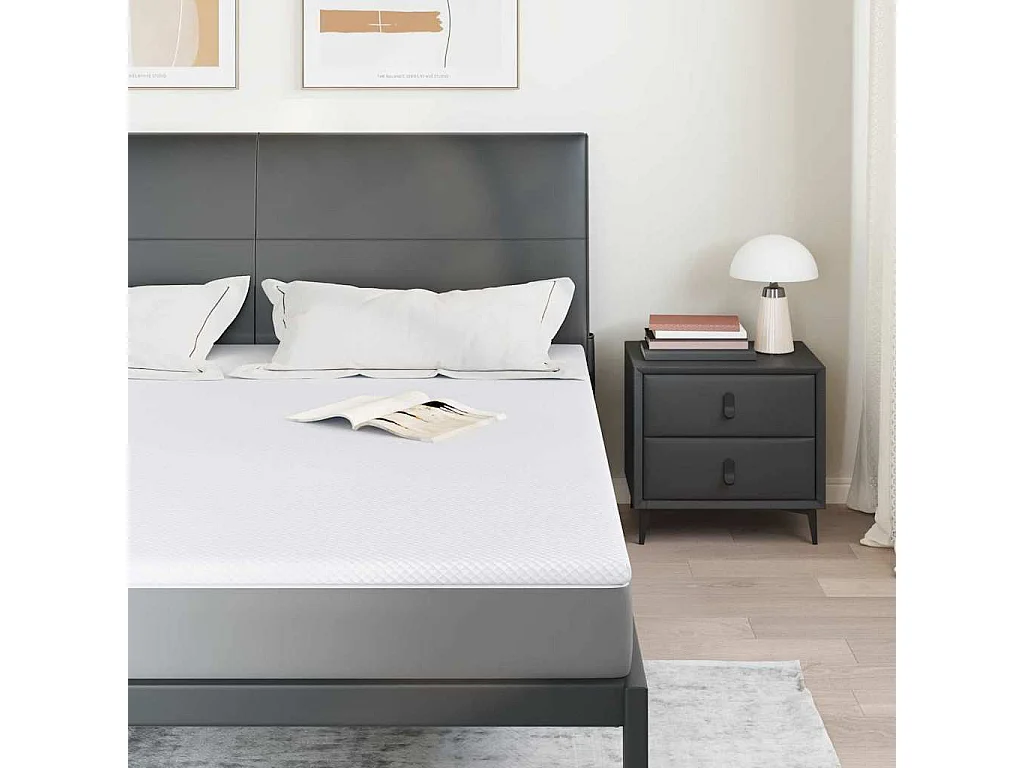 Surmatelas  | Coussins de Matelas | Couvre-matelas Blanc 200 x 200 cm