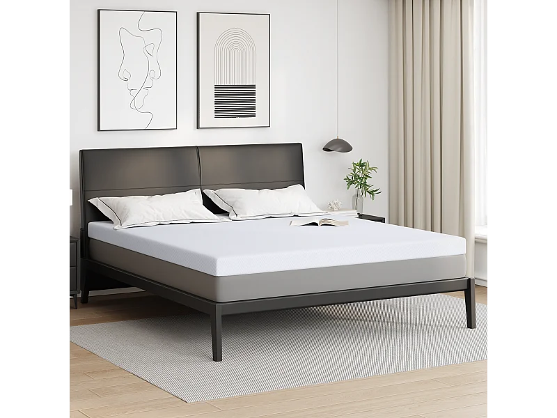 Surmatelas  | Coussins de Matelas | Couvre-matelas Blanc 200 x 200 cm
