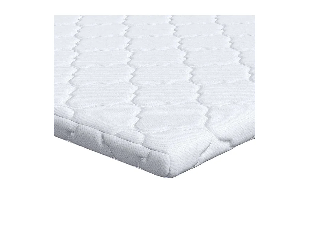 Surmatelas  | Coussins de Matelas | Couvre-matelas Blanc 100 x 200 cm Polyester sans colle
