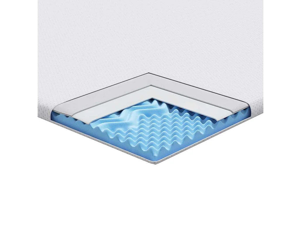 Surmatelas  | Coussins de Matelas | Couvre-matelas Blanc 140 x 200 cm