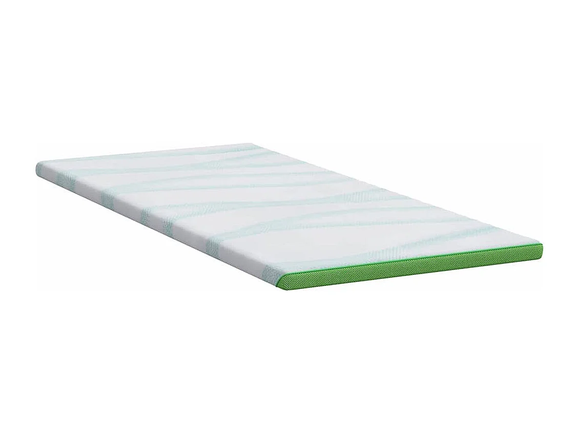 Surmatelas  | Coussins de Matelas | Couvre-matelas Blanc et vert 90 x 190 cm