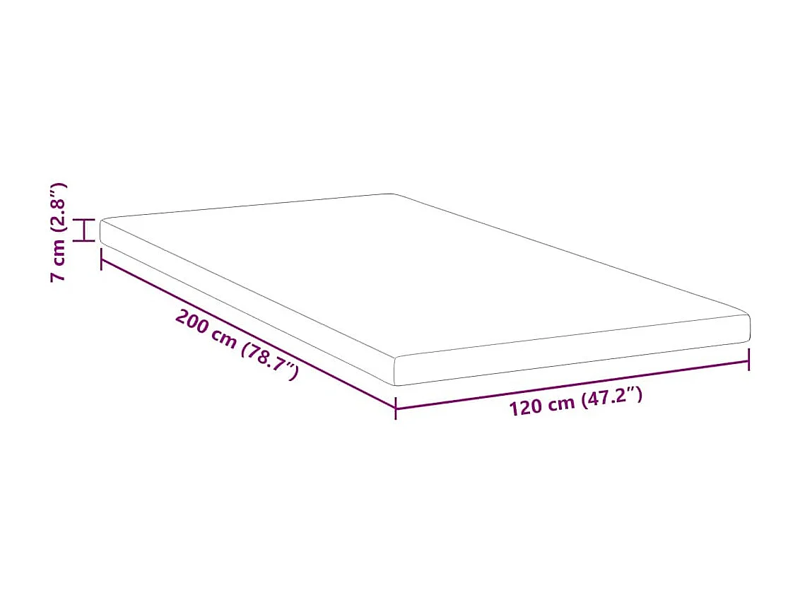 Surmatelas  | Coussins de Matelas | Couvre-matelas Blanc 120 x 200 cm