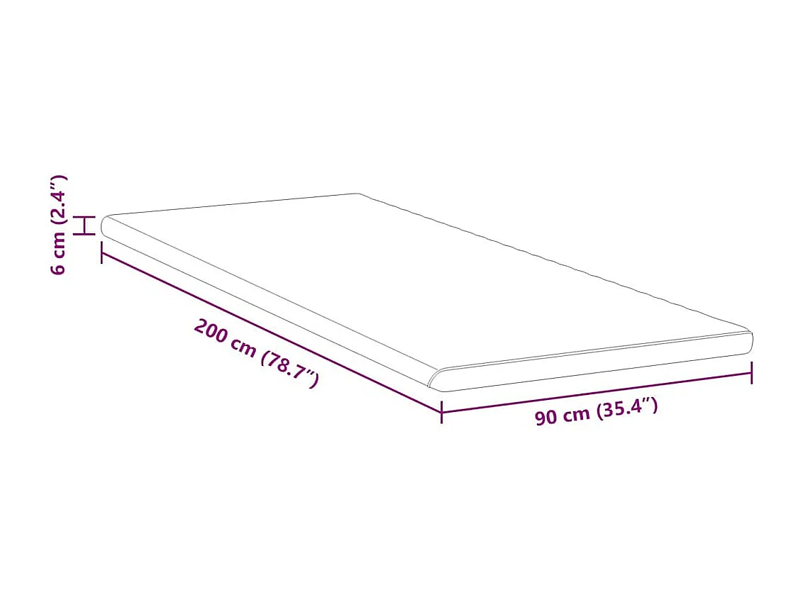 Surmatelas  | Coussins de Matelas | Couvre-matelas Other Blanc et vert 90 x 200 cm