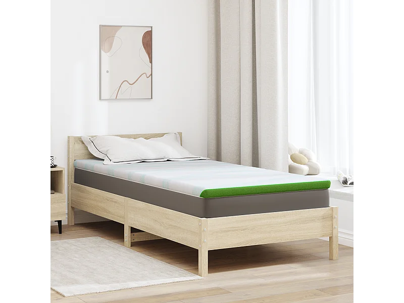 Surmatelas  | Coussins de Matelas | Couvre-matelas Other Blanc et vert 90 x 200 cm