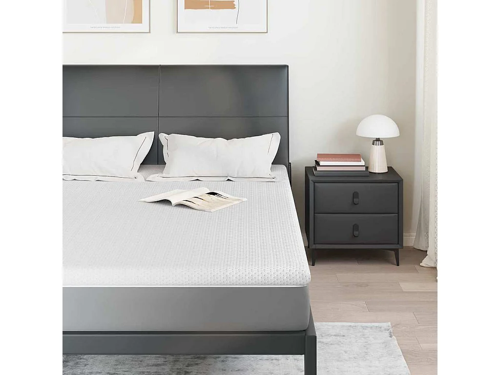 Surmatelas  | Coussins de Matelas | Couvre-matelas Blanc 160 x 200 cm