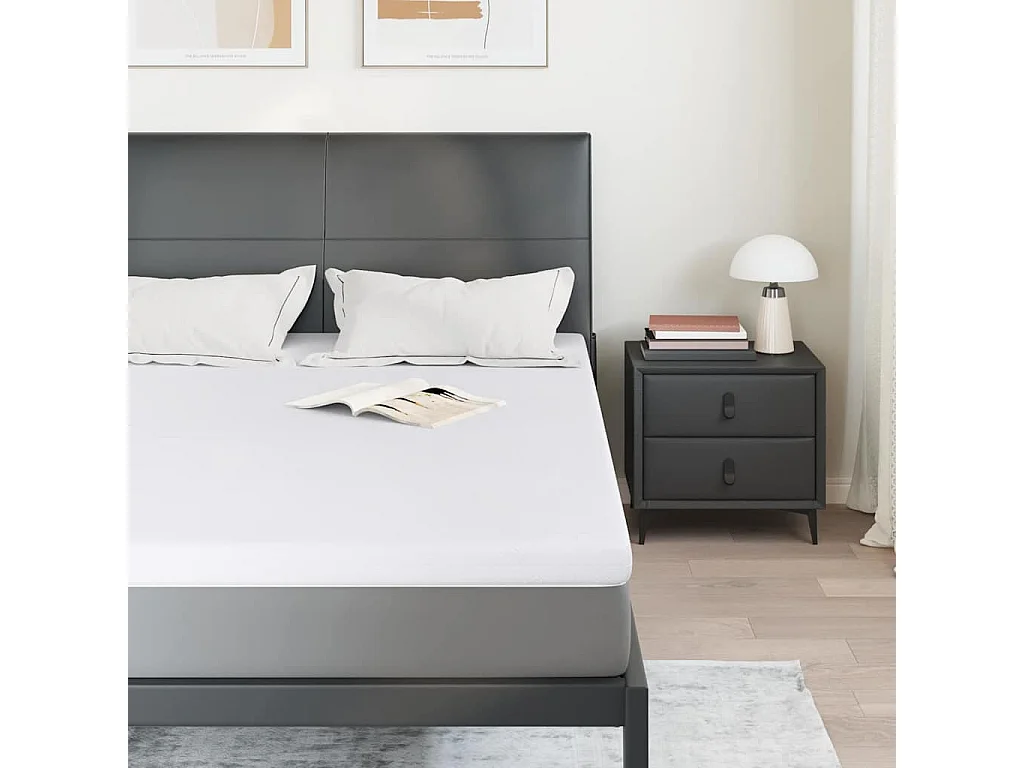 Surmatelas  | Coussins de Matelas | Couvre-matelas Blanc 140 x 200 cm