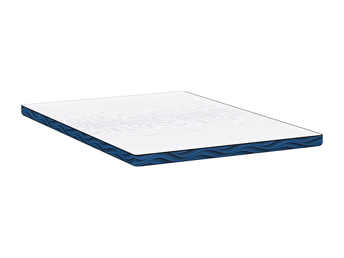 Surmatelas  | Coussins de Matelas | Couvre-matelas avec porte Blanc et Bleu 140 x 190 cm