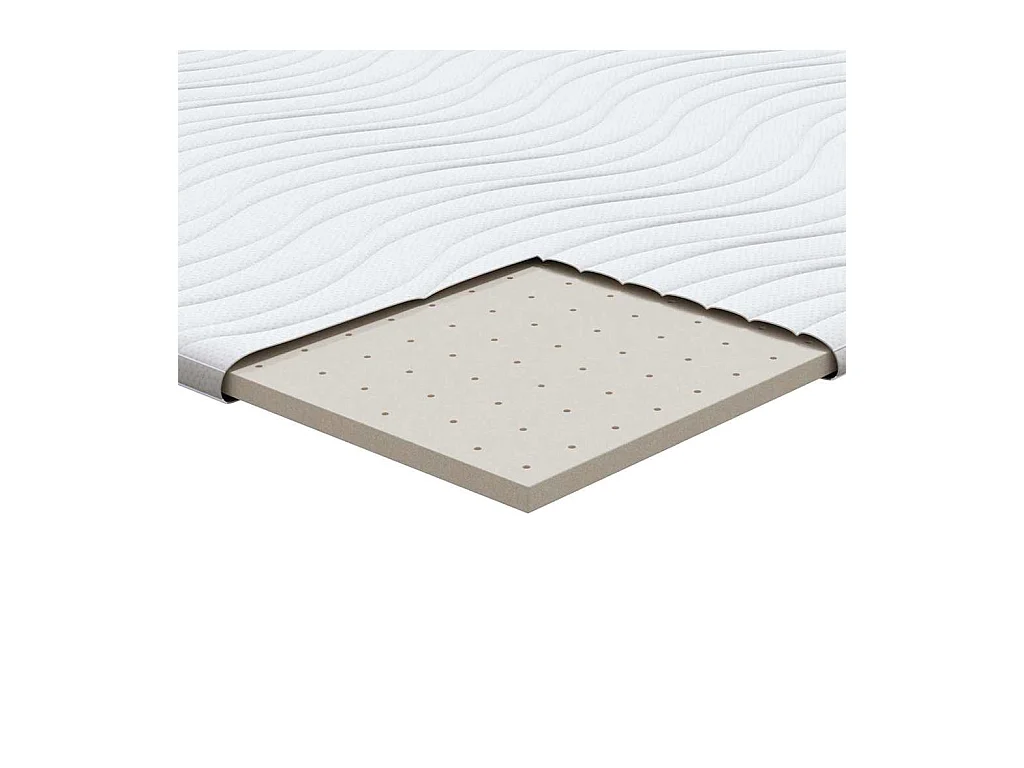 Surmatelas  | Coussins de Matelas | Couvre-matelas Blanc 140 x 190 cm Polyester sans colle