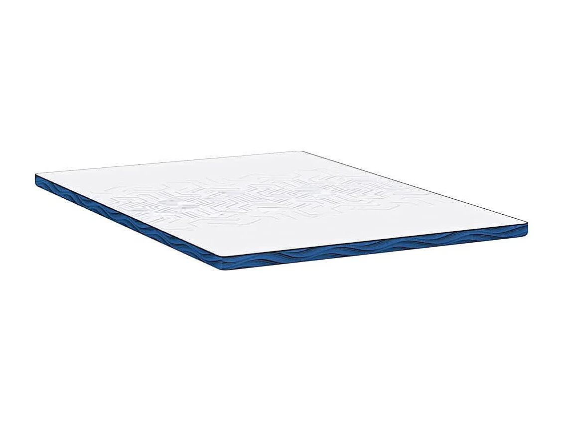 Surmatelas  | Coussins de Matelas | Couvre-matelas Blanc et Bleu 140 x 200 cm
