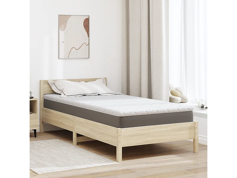 Surmatelas  | Coussins de Matelas | Couvre-matelas Blanc 90 x 200 cm Polyester sans colle