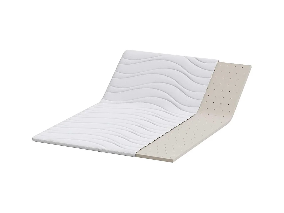 Surmatelas  | Coussins de Matelas | Couvre-matelas Blanc 140 x 190 cm Polyester sans colle