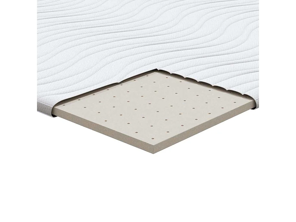Surmatelas  | Coussins de Matelas | Couvre-matelas Blanc 140 x 190 cm Polyester sans colle