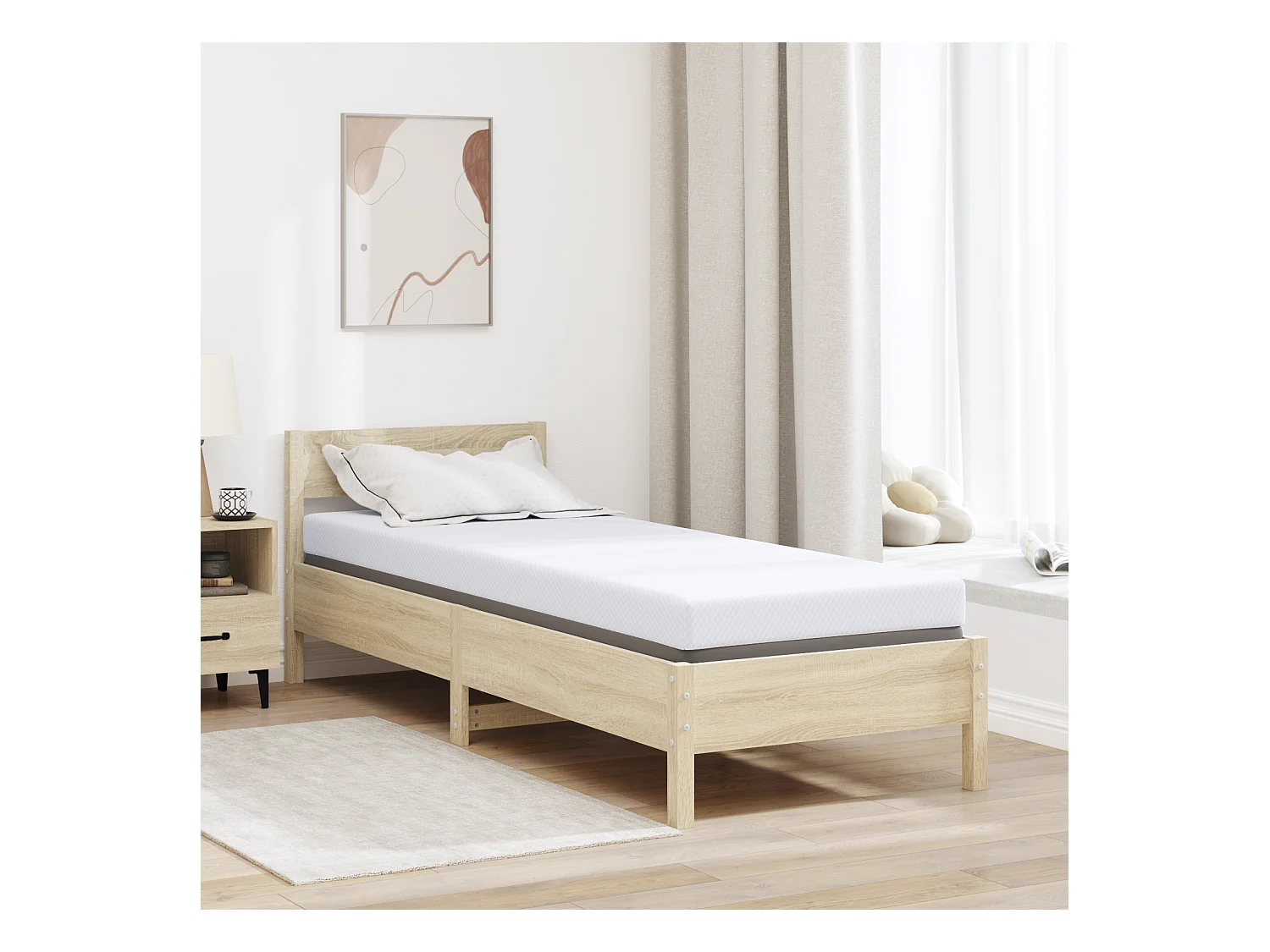 Surmatelas  | Coussins de Matelas | Couvre-matelas Blanc 80 x 200 cm