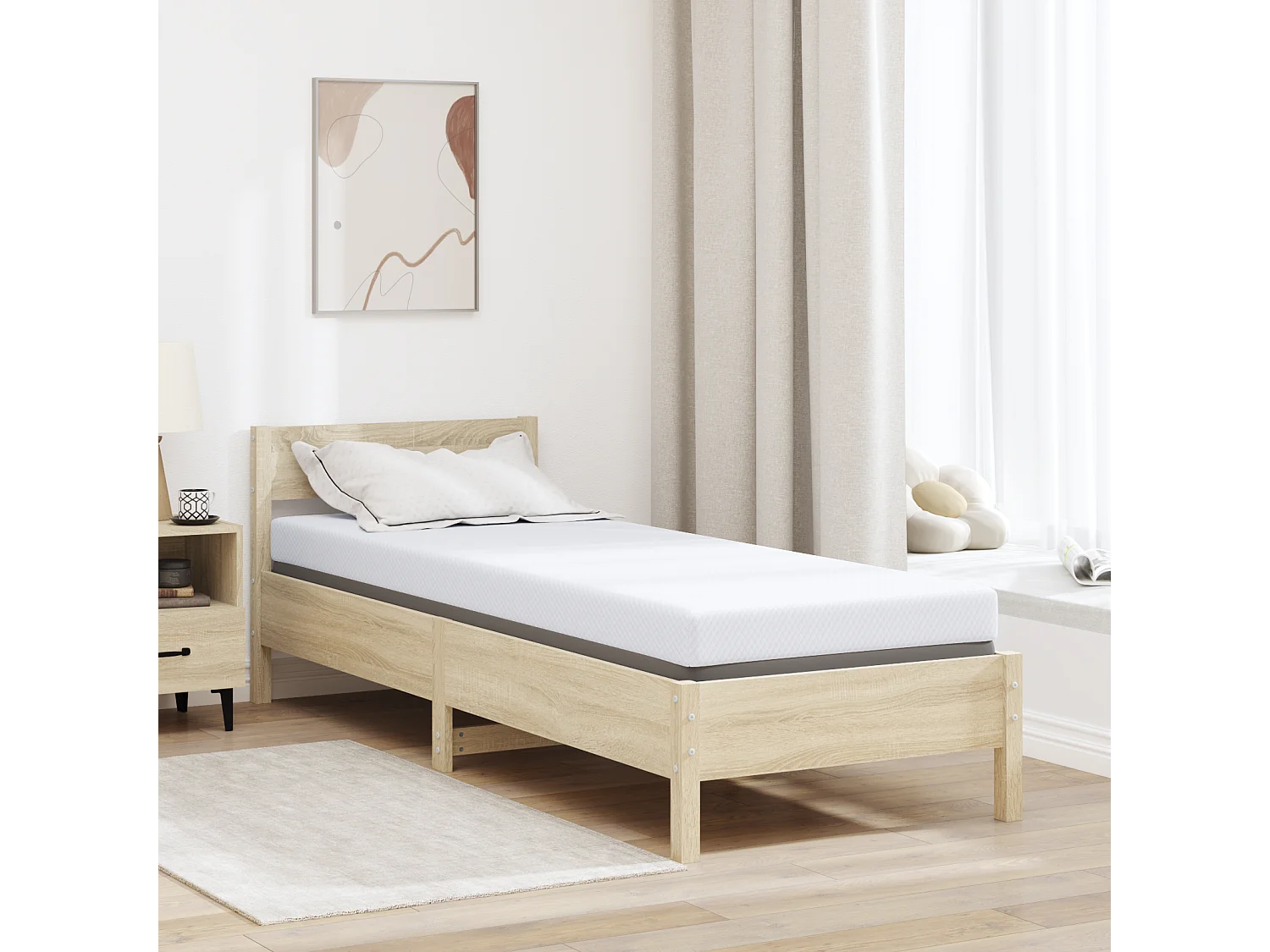 Surmatelas  | Coussins de Matelas | Couvre-matelas Blanc 80 x 200 cm