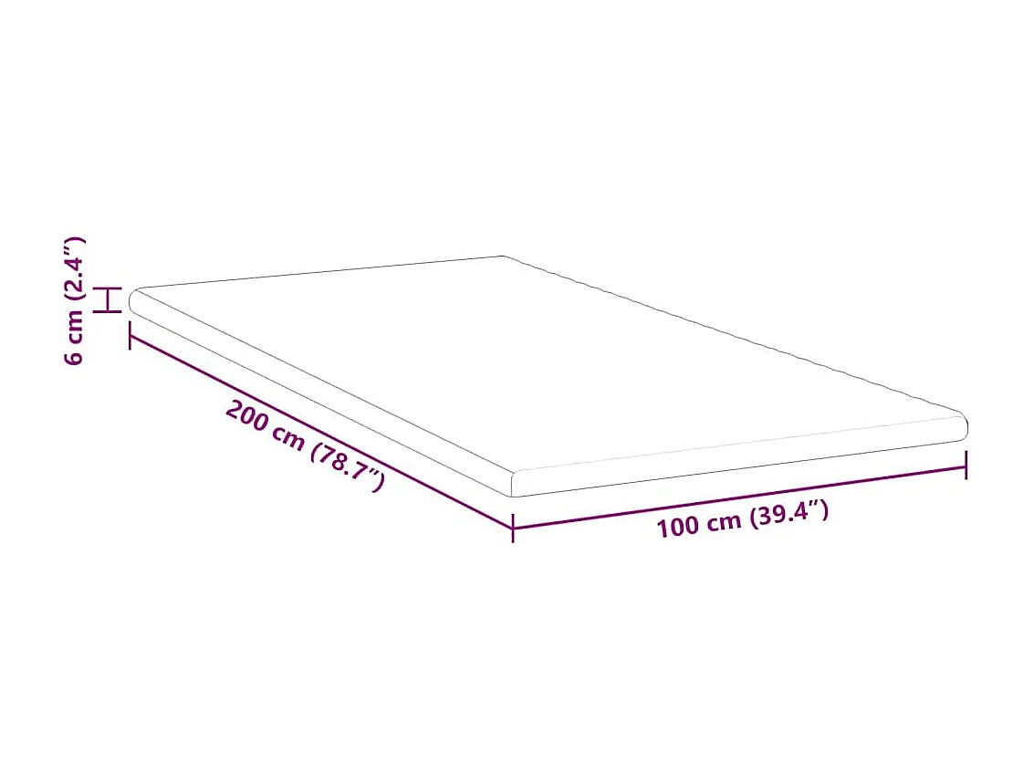 Surmatelas  | Coussins de Matelas | Couvre-matelas Blanc 100 x 200 cm