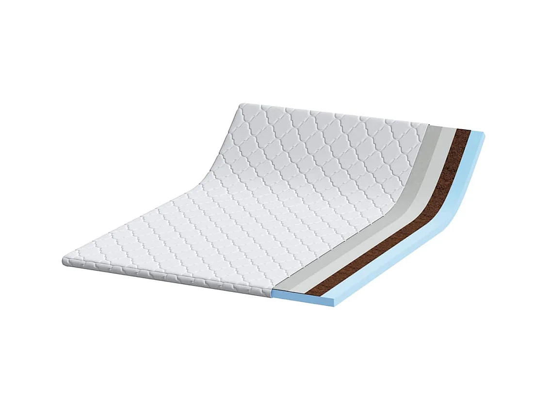 Surmatelas  | Coussins de Matelas | Couvre-matelas Blanc 140 x 200 cm Polyester sans colle