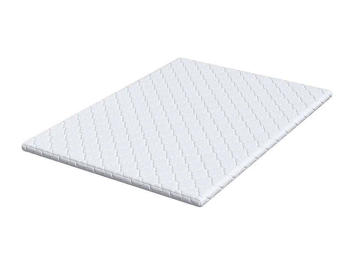 Surmatelas  | Coussins de Matelas | Couvre-matelas Blanc 140 x 200 cm Polyester sans colle