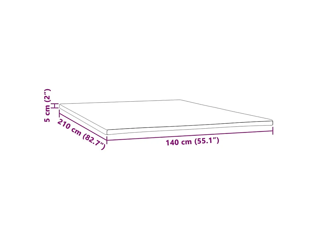 Surmatelas  | Coussin de Matelas 140x210x5 cm