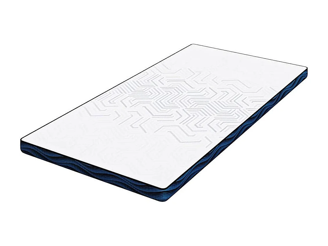 Surmatelas  | Coussins de Matelas | Couvre-matelas Blanc et Bleu 90 x 190 cm