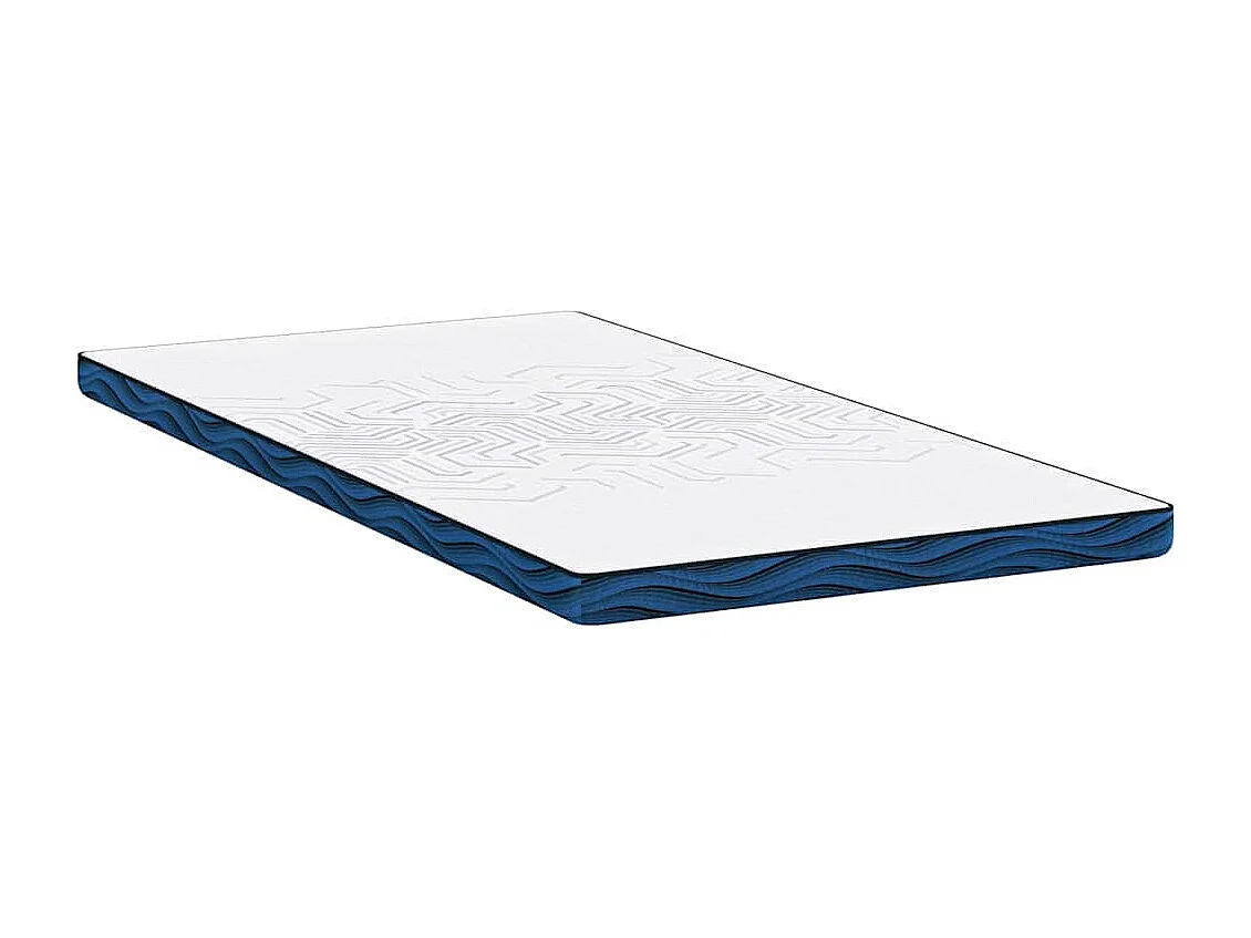 Surmatelas  | Coussins de Matelas | Couvre-matelas Blanc et Bleu 90 x 190 cm