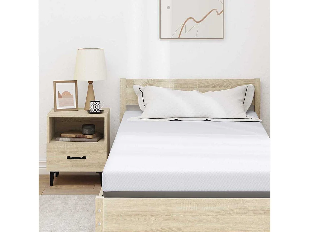 Surmatelas  | Coussins de Matelas | Couvre-matelas Blanc 90 x 190 cm