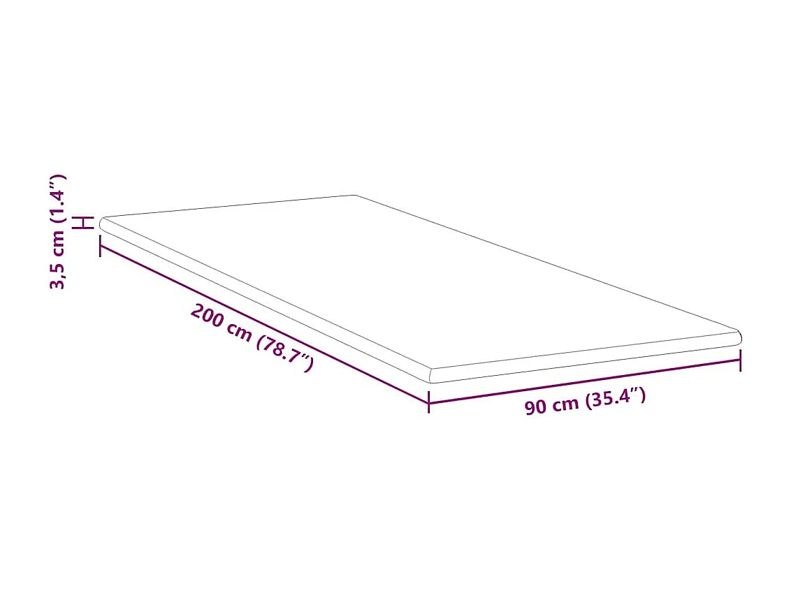 Surmatelas  | Coussins de Matelas | Couvre-matelas Blanc 90 x 200 cm