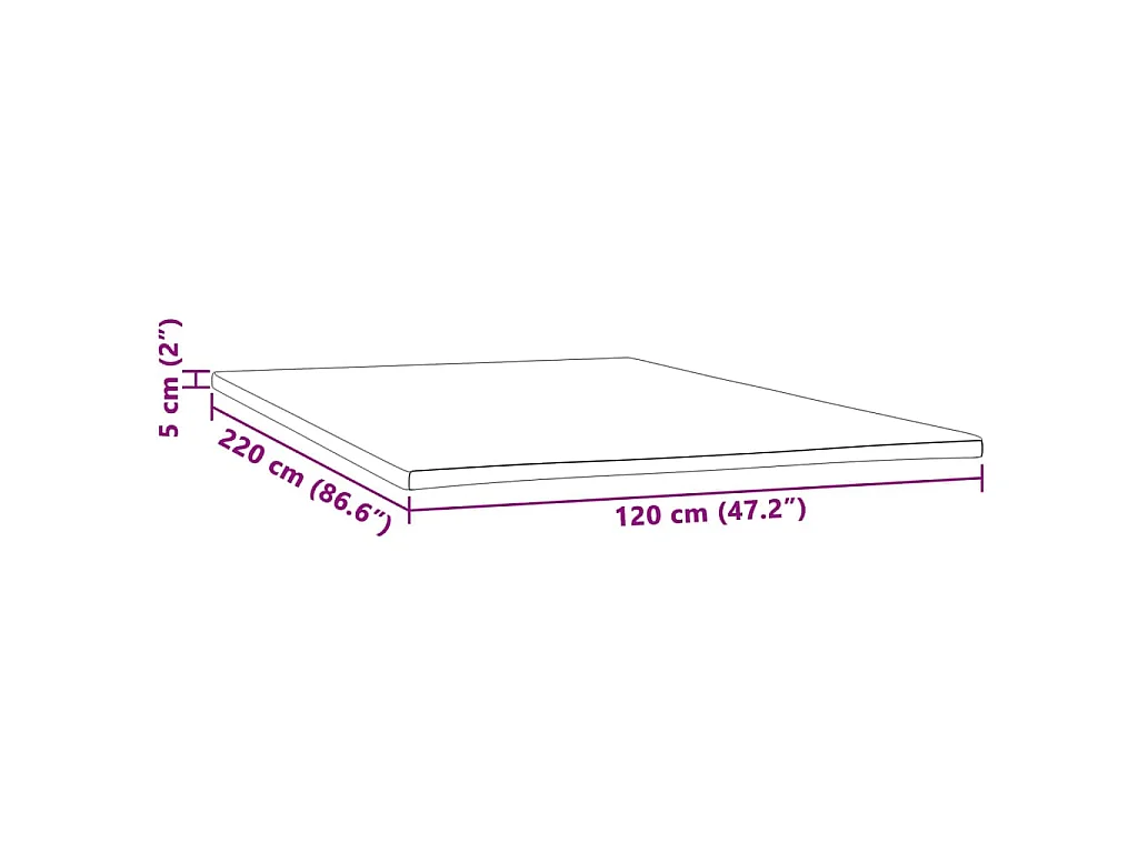 Surmatelas  | Coussin de Matelas 120x220x5 cm