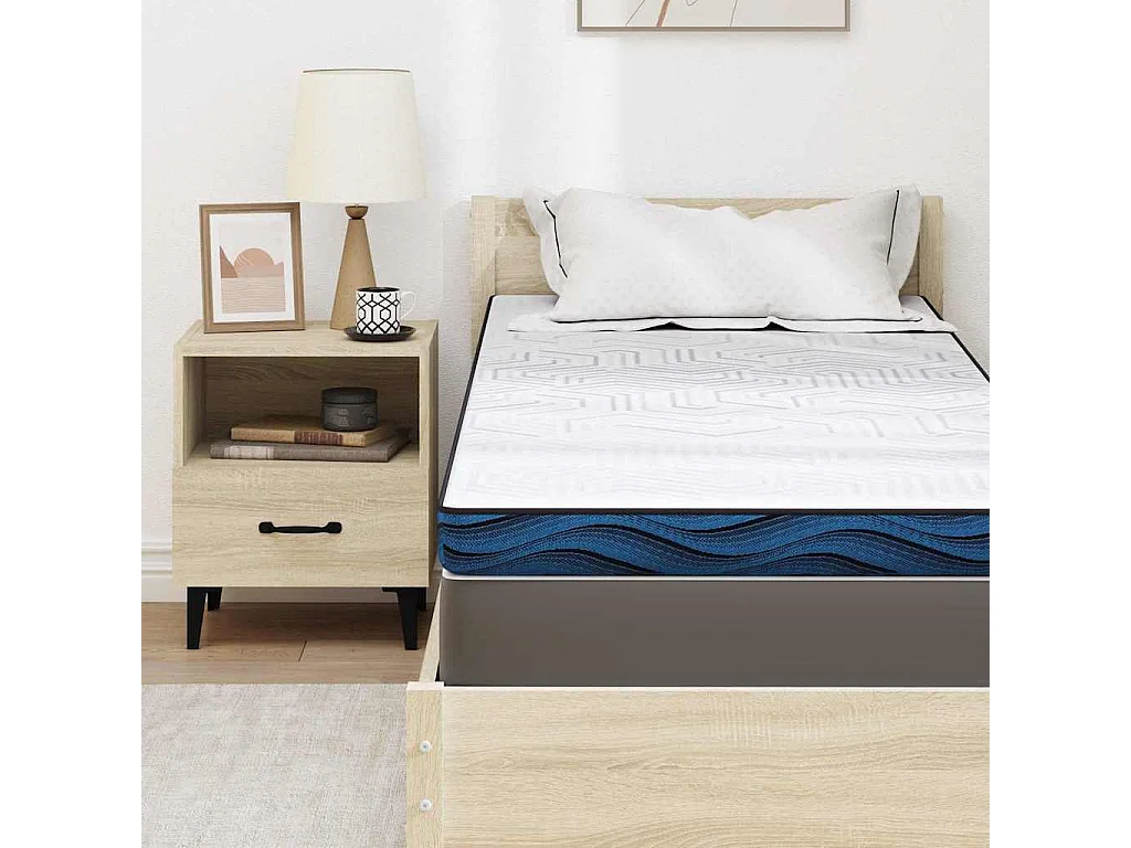 Surmatelas  | Coussins de Matelas | Couvre-matelas Blanc et Bleu 70 x 200 cm