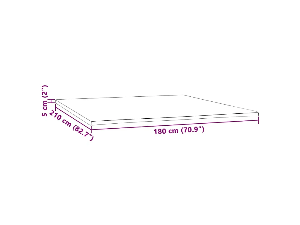 Surmatelas  | Coussin de Matelas 180x210x5 cm
