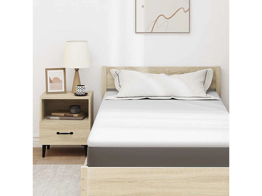 Surmatelas  | Coussins de Matelas | Couvre-matelas Blanc 100 x 200 cm