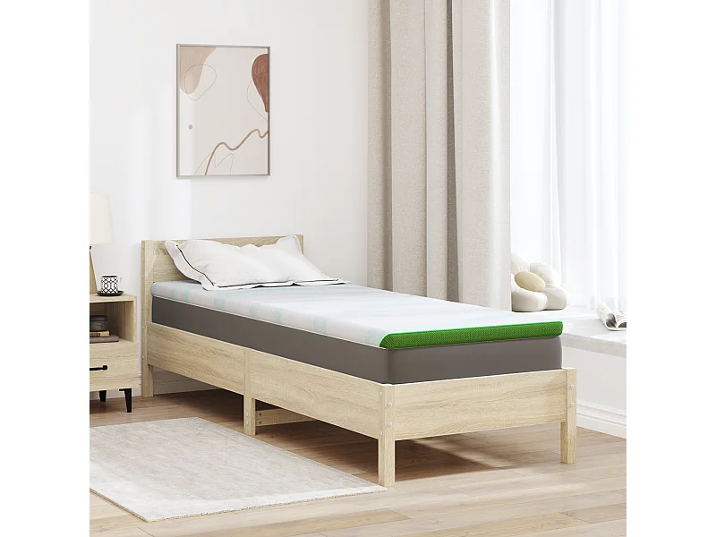 Surmatelas  | Coussins de Matelas | Couvre-matelas Blanc et vert 80 x 200 cm